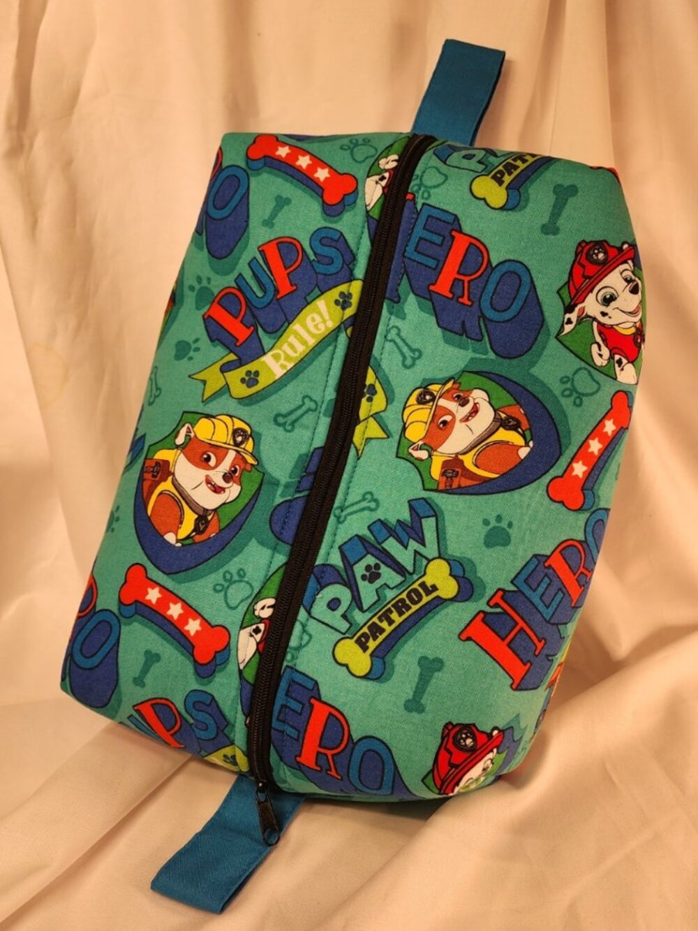 NWOT Handcrafted CHILD's Personal Item Zippered Travel Bag:Paw Patrol
